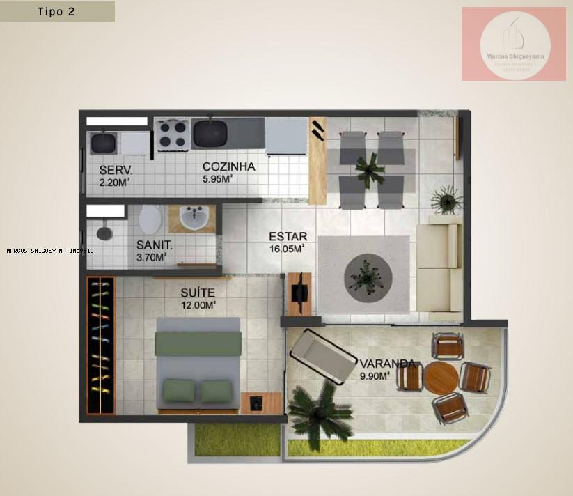 Apartamento à venda com 1 quarto, 51m² - Foto 19