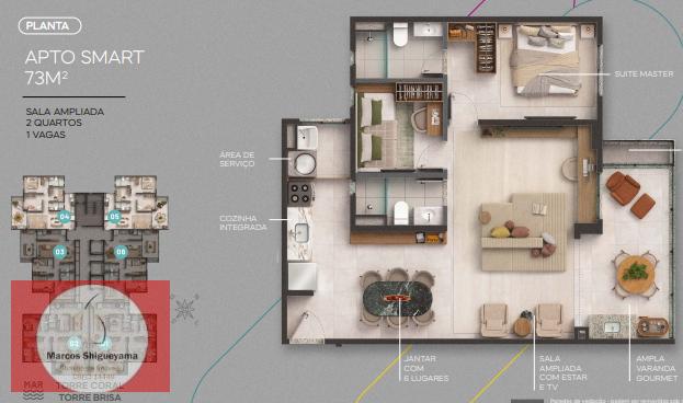 Apartamento à venda com 2 quartos, 73m² - Foto 9