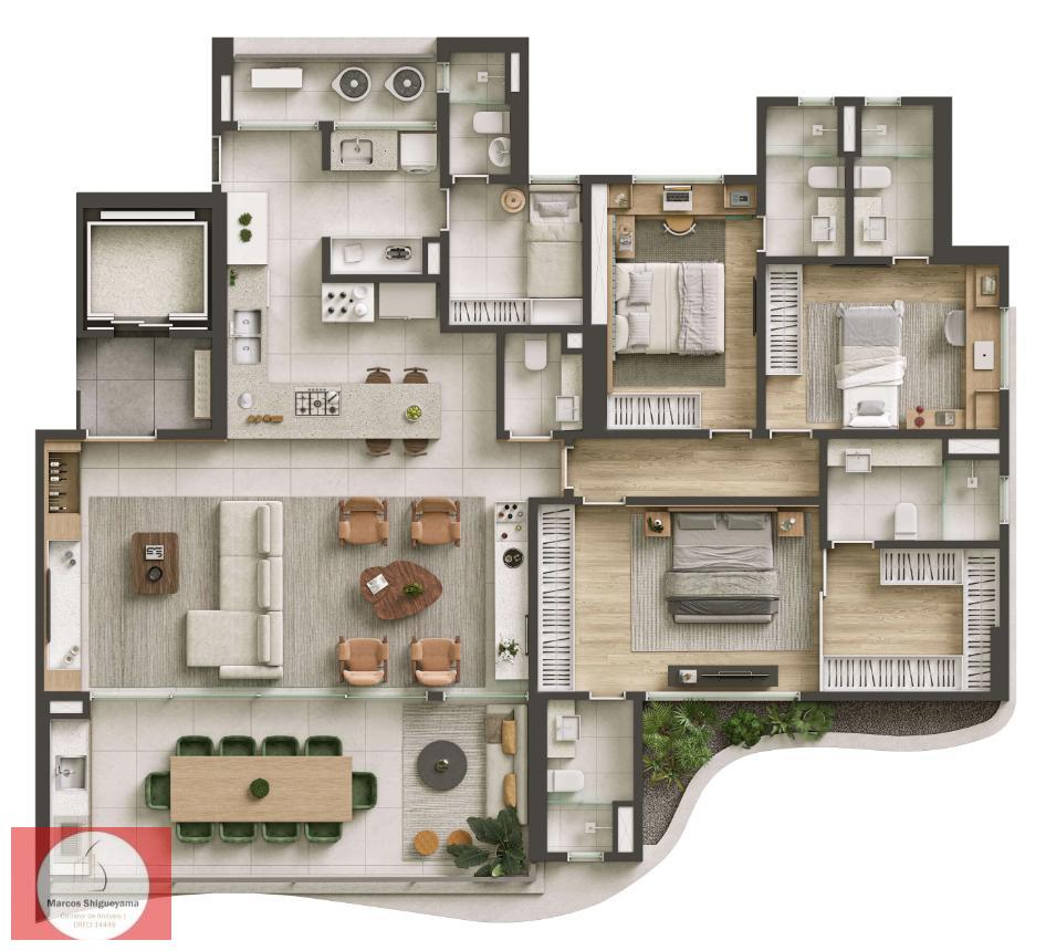 Apartamento à venda com 4 quartos, 173m² - Foto 11